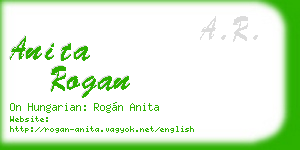 anita rogan business card